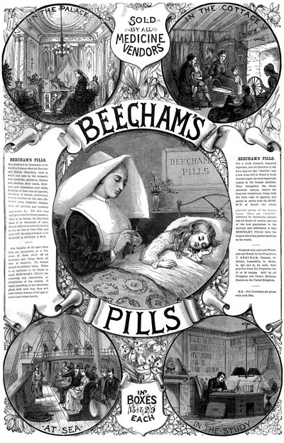 Annons för Beechams Pills, 1887 av Unbekannt