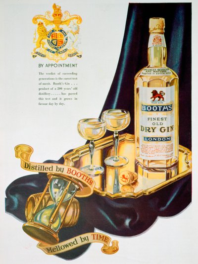 Annons för Booths gin, 1935 av Unbekannt