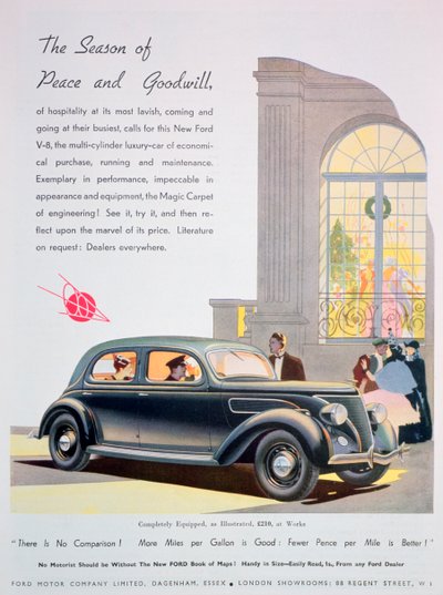 Annons för Fords bilar, 1936 av Unbekannt