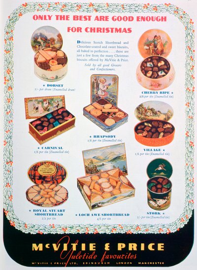 Annons för McVitie och Price-kex, 1938 av Unbekannt