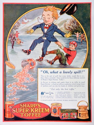 Annons för Sharps Super-Kreem Toffee, 1923 av Unbekannt