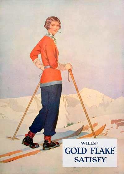 Annons för Wills Gold Flake-cigaretter, 1930 av Unbekannt