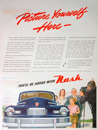 Annons för Nash 600-bilen, 1946 av Unbekannt