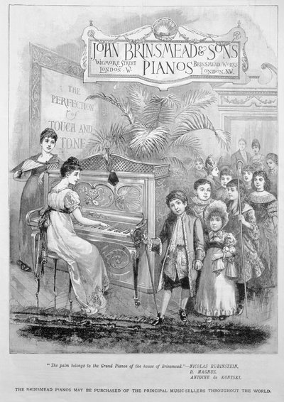 Annons för Brinsmead-pianon, 1899 av Unbekannt
