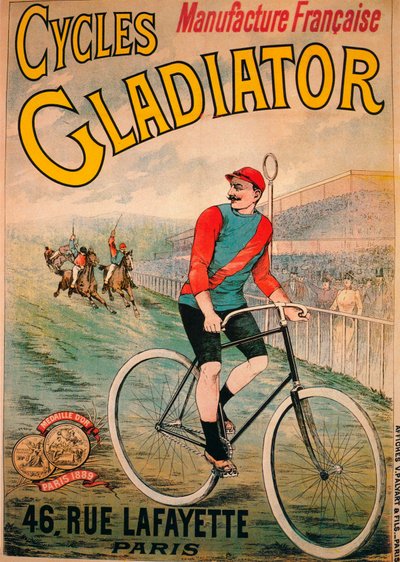 Annons för Cycles Gladiator cyklar, c1900 av Unbekannt