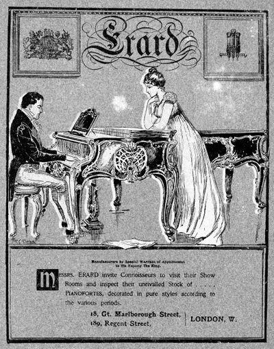 Annons för Erard-pianon, 1901 av Unbekannt
