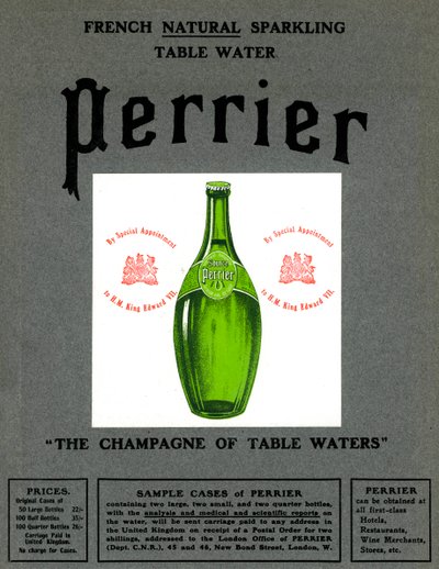 Annons för Perrier vatten, 1905 av Unbekannt