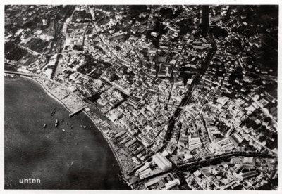 Flygfoto över Funchal, Madeira, från en zeppelinare, 1928 1933 av Unbekannt