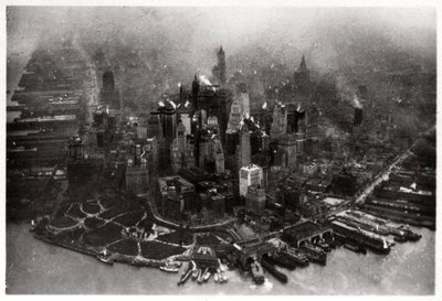 Flygfoto över Manhattan, New York City, USA, från en zeppelinare, 1928 1933 av Unbekannt