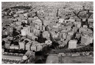 Flygfoto över Nya Kairo, Egypten, från en zeppelinare, 1931 1933 av Unbekannt