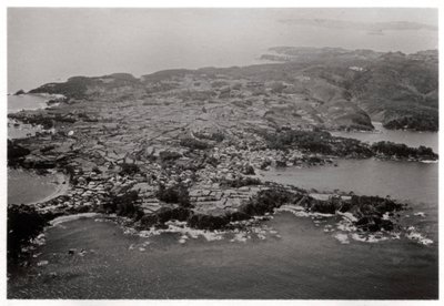 Flygfoto över Oginohama, Japan, från en zeppelinare, 1929 1933 av Unbekannt