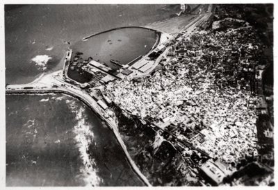 Flygfoto över Tanger, Marocko, från en zeppelinare, 1930 1933 av Unbekannt