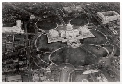 Flygfoto över Capitolium, Washington DC, USA, från en zeppelinare, 1928 1933 av Unbekannt