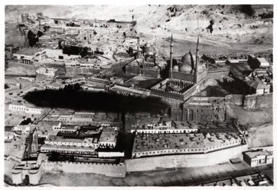 Flygfoto över Muhammad Ali Pashas moské, Kairo, Egypten, från en zeppelinare, 1931 1933 av Unbekannt
