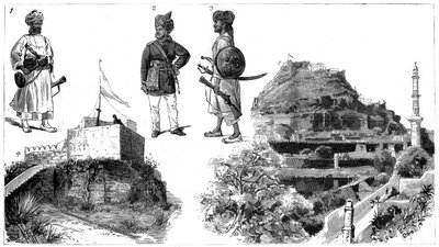 Afghaner och bilder av Hyderabad, Centrala Indien, 1888 av Unbekannt
