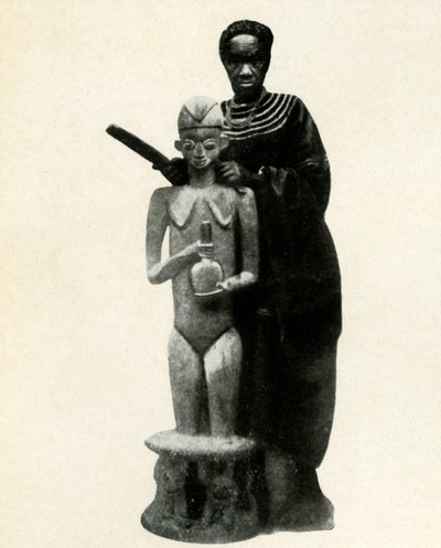 Afrikansk skulptör Kameruner, 1947. av Unbekannt