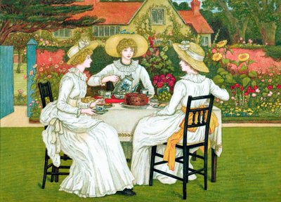 Afternoon Tea, 1886 av Unbekannt