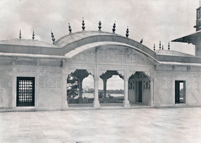 Agra. Khas Mahal som visar Taj, c1910. av Unbekannt