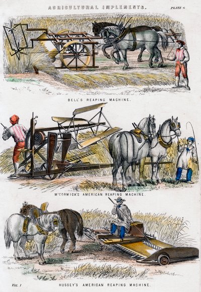 Jordbruksredskap, 1800-talet av Unbekannt