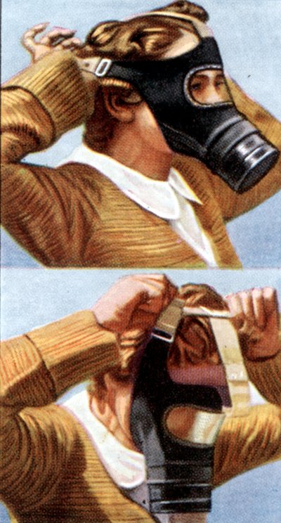 Air Raid Precautions, cigarettkort, brittiskt, 1938 av Unbekannt
