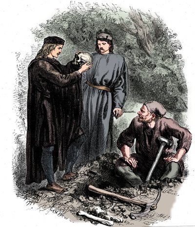 Ack, stackars Yorick! Jag kände honom, Horatio, c1850 av Unbekannt