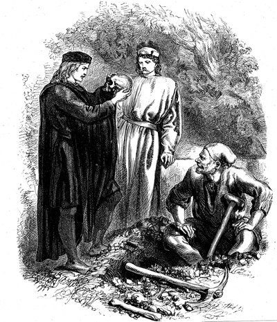 Ack, stackars Yorick! Jag kände honom, Horatio, c1850 av Unbekannt