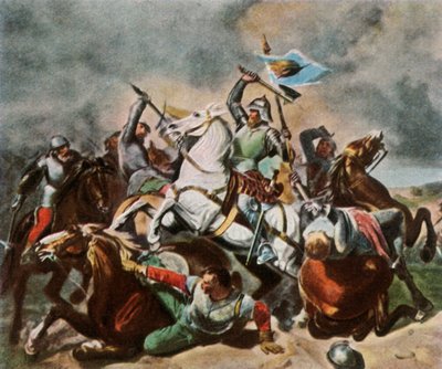 Albrecht Achilles i strid mot Nürnbergerna, 1450, 1936. av Unbekannt