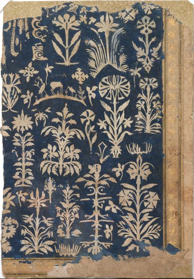 Albumsida med klippt papper, ca. 1625-50. av Unbekannt