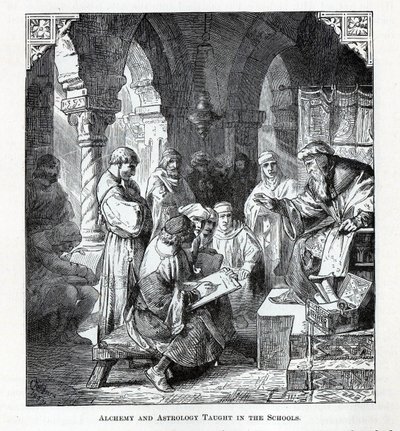 Alkemi och astrologi som undervisades i skolorna, 1882 av Unbekannt