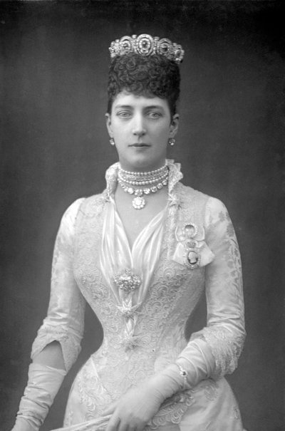 Alexandra 1844-1925, drottning gemål av kung Edward VII av Storbritannien, c1890 av Unbekannt
