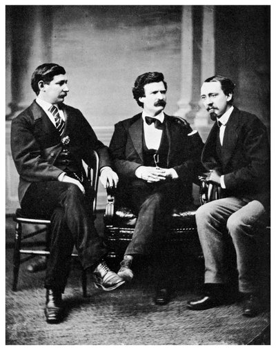 Alfred Townsend, Mark Twain och David Gray, 1871 1955 av Unbekannt
