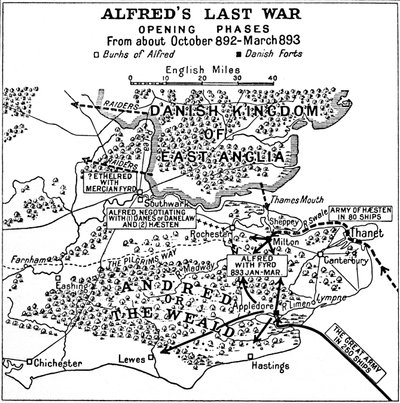 Alfreds sista krig - inledande faser. Från omkring oktober 892-mars 893, 1935. av Unbekannt