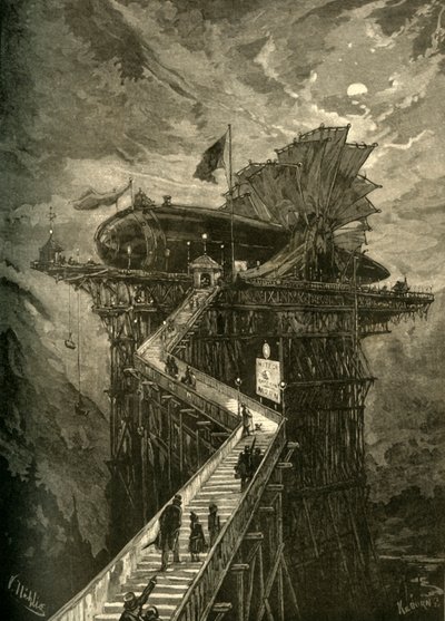 Alla ombord för månen!, 1881. av Unbekannt
