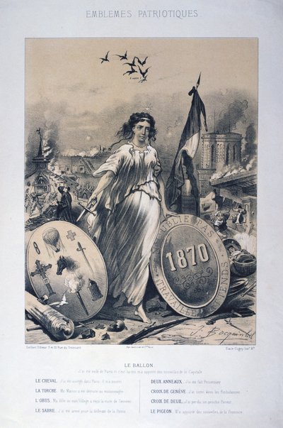 Allegori över franska patriotiska emblem, 1870 av Unbekannt
