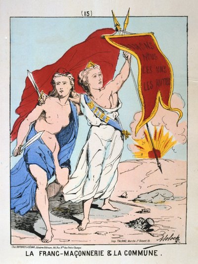 Allegory of the Freemasonry and the Commune, Paris Commune, 1871. av Unbekannt