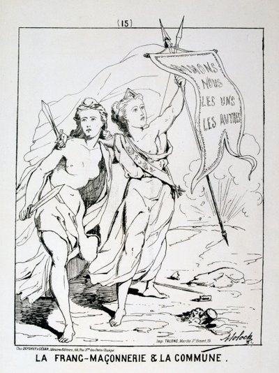 Allegori över frimureriet och kommunen, Paris kommun, 1871. av Unbekannt