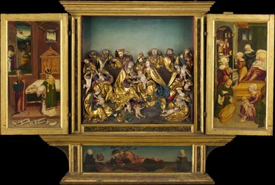 Altartavla med scener ur Jungfruns liv, tyska, 1548. av Unbekannt