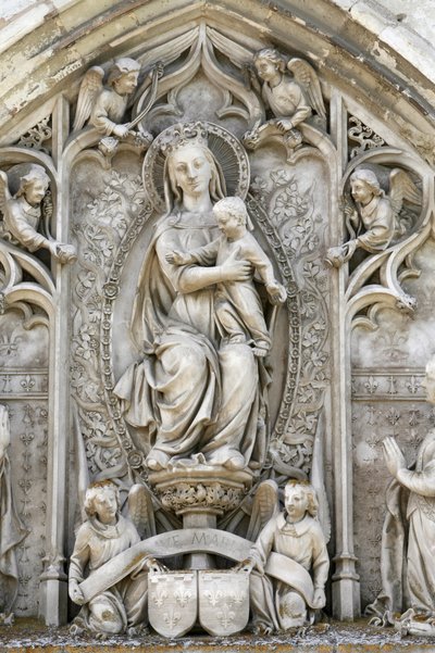 Amboise Castle Chapel Tympanum: Virgin and Child, Amboise, Frankrike av Unbekannt