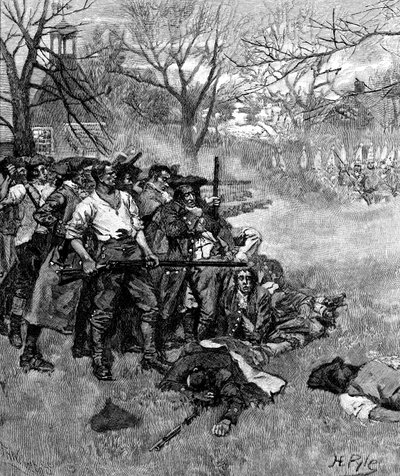 Amerikanska frihetskriget, 1775, 1875 av Unbekannt