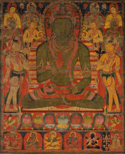 Amoghasiddhi, Buddha i det norra rena landet, ca. 1200-50. av Unbekannt