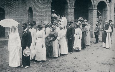 En afrikansk kristen bröllopståg, 1912 av Unbekannt