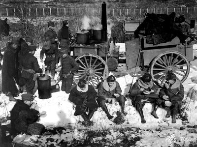 Ett amerikanskt infanteriläger i Sibirien, Ryssland, december 1918. av Unbekannt