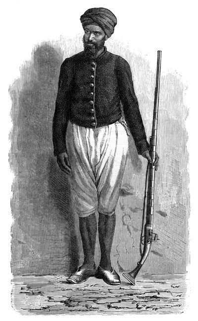En arabisk soldat från Tunis, c1890 av Unbekannt