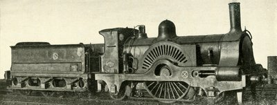 En åttafotsmarkerad för den övergivna vägen - Caledonian Railway, c1930. av Unbekannt