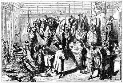 En engelsk slaktare, Boulevard Haussmann, Paris, 1871 av Unbekannt
