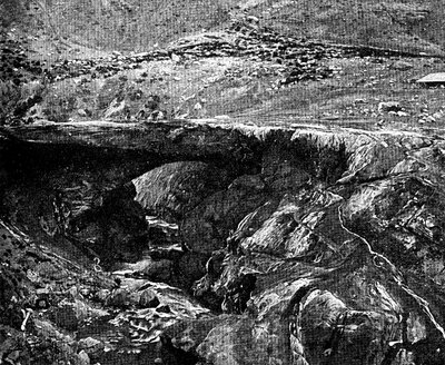 An Inca Bridge, Peru, 1895 av Unbekannt