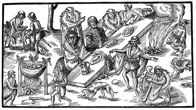 En irländsk bankett, 1581, 1893 av Unbekannt