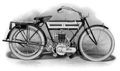 En tidig Triumph-motorcykel, 1911-1912 av Unbekannt