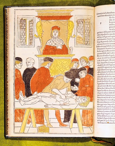 Anatomiföreläsning i Padua, Italien, 1483 av Unbekannt