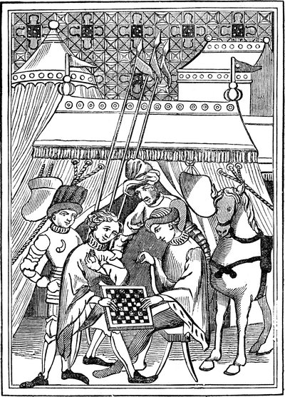 Forntida schackspel, 1300-talet, 1833 av Unbekannt